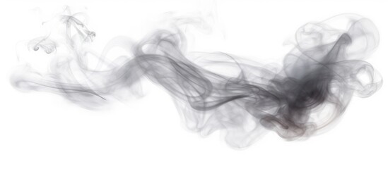 Sticker - Abstract Smoke Formation on White Background