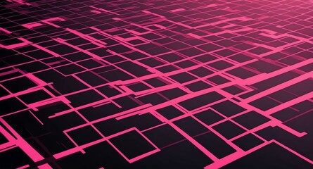Poster - pink futuristic grid lines pattern technology abstract background digital artwork