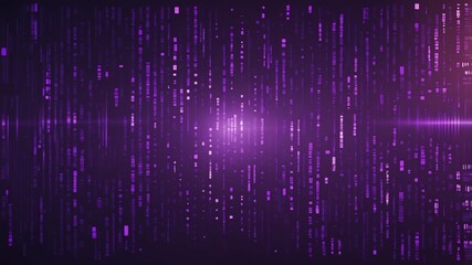 Aufkleber - purple binary code pattern technology abstract background digital artwork