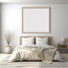 Canvas Print - bedroom with bed