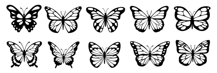 Butterfly Silhouette Aesthetic Set