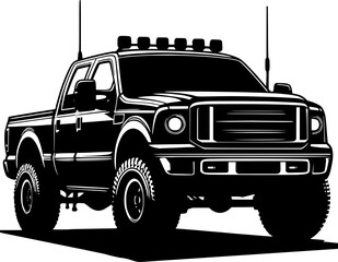 Wall Mural - Pick up truck vector illustration