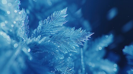 Poster - water drops on blue flower