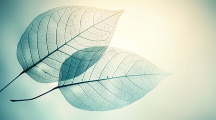 Poster - abstract background with leaves