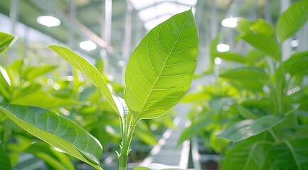 Canvas Print - close up of green leaves