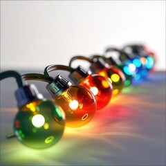 Wall Mural - A string of Christmas lights