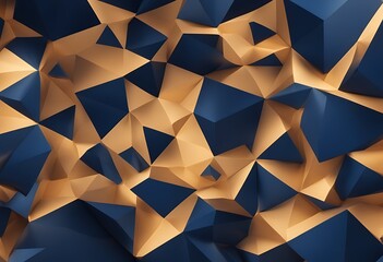 Wall Mural - polygonal blue dark mosaic abstract background polygon pattern