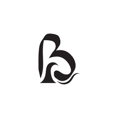 letter b logo template that is unique and simple