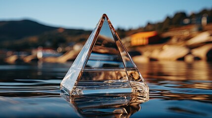 Sticker - a glass boat with the name  the word  on it