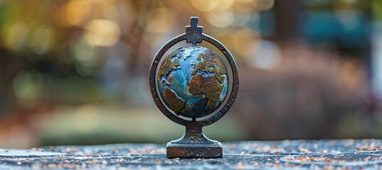 Aufkleber - Old planet earth globe. Generative AI technology.	
