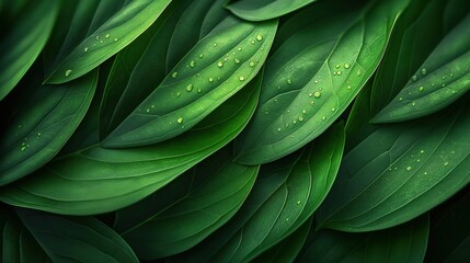 Wall Mural - Abstract green striped nature background, green textured leaf of the plant. natural eco background.