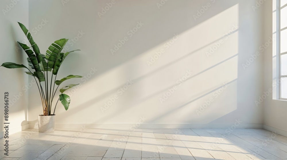 Empty Interior with Blank Wall. Minimalist Interior with copy-space ...