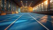 © subur - Indoor Running Track with Sunset Light