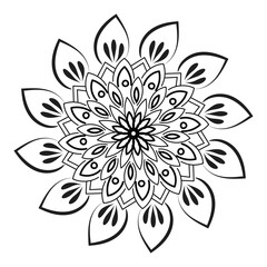 Sticker - Mandala design for coloring page.