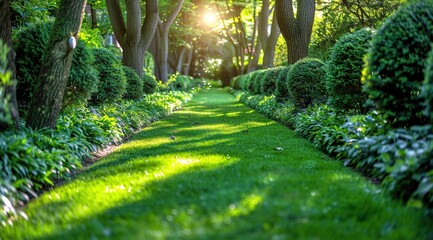 Sticker - green forest in summer