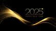 © Maryna Stryzhak - 2025 New Year Abstract shiny color gold wave design element