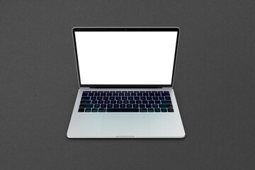 Laptop Mockup on Black Textured Background