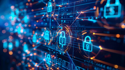 Leinwandbilder - Personal data marketplace digital s trading privacy and value secure exchange cyber market