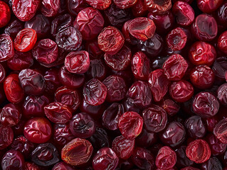 Canvas Print - Close Up of Bright Red Cranberries in a Bowl