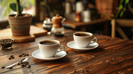 Aufkleber - Empty Coffee Shop Menu Board Blank Mockup Present Your Cafe Menu