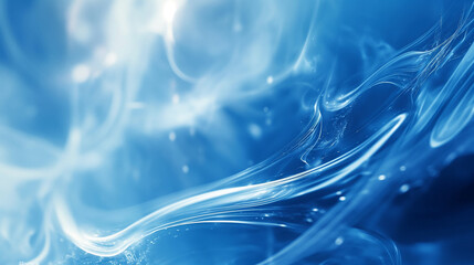 Leinwandbilder - Blue abstract smoke background bokeh, festive bright light abstract background copy space, Bright empty space with beautiful blue and white smoke glitter highlights