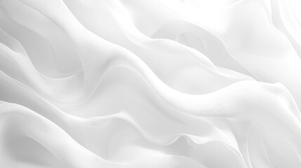 Leinwandbilder - White bright abstract wavy glossy background. White abstract forms high quality close up shadows and light. Minimalistic soft white abstract background pattern. White curves texture background