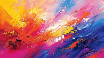  Abstract Oil Painting With Bold Colors