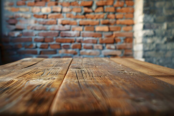 Sticker - Empty old wooden table background