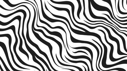 Sticker - Zebra Tiger Black White Stripes Pattern Background