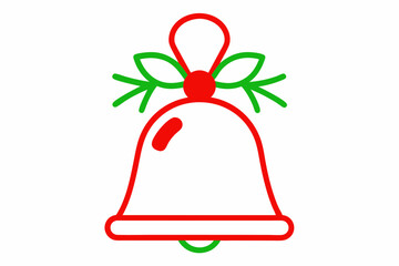 Poster - christmas bell isolated on white background