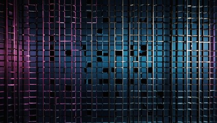 Canvas Print - Futuristic screen backdrop Abstract modern wallpaper for Windows with geometric patterns - high contrast