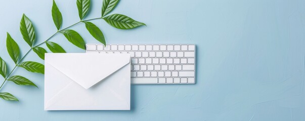 Poster - a professional email marketing setup with soft primary colors, enhancing customer engagement creativ