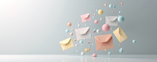 Poster - a modern digital setting with soft-colored email marketing visuals, highlighting increased audience 