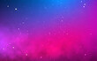 © Vegorus - Galaxy background. Magic purple gradient with soft clouds. Bright cosmos texture. Beautiful nebula with shining stars. Deep colorful universe. Vector illustration.