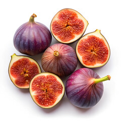 Canvas Print - Fresh figs isolated on white background