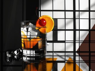 Wall Mural - Fresh fruit in glass