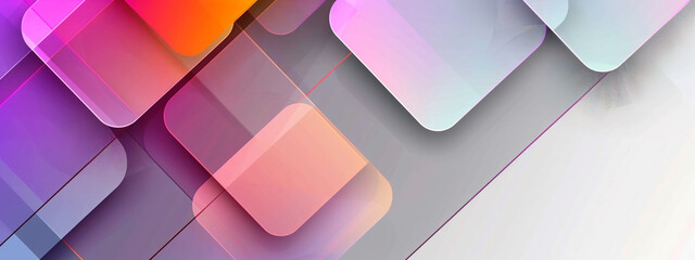 soft colorful gradient square shape with futuristic concept 3d background., Geometric shape collection bright pink color geometry, colorful abstract background, 