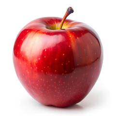 Wall Mural - Ripe red apple isolated on white background