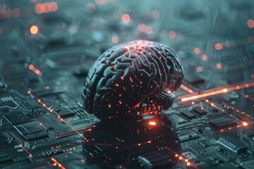 Poster - Human brain merging with robotic AI technology