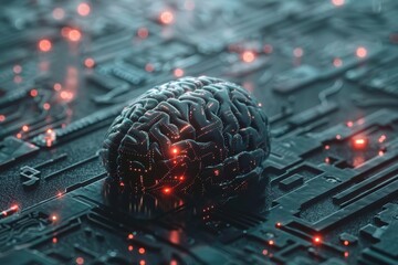 Poster - Human brain merging with robotic AI technology