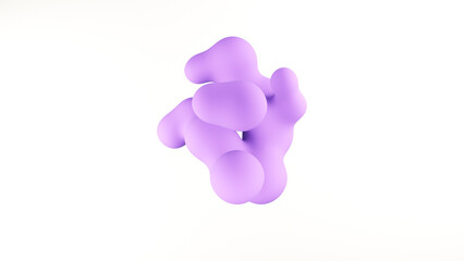 3D illustration of abstract liquid smooth volume object