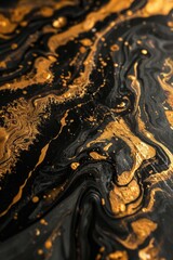 Wall Mural - Black and Gold Painting Close Up