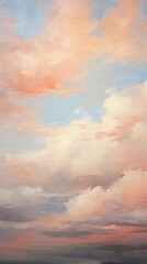 Sticker - Cloudy sky outdoors painting horizon.