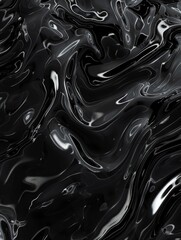 Wall Mural - Black Liquid Surface Close Up