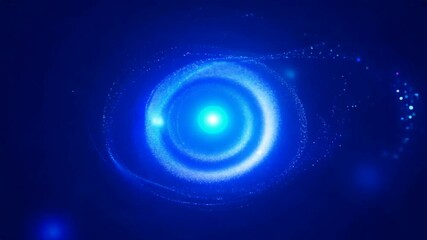 Wall Mural - Starry blue space background with swirling galaxies a