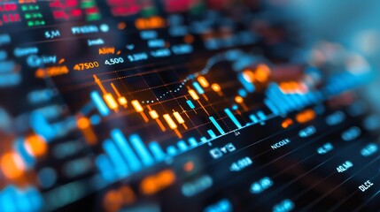 Poster - Abstract Stock Market Data Chart.