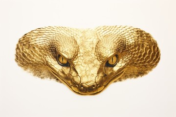 Poster - Snake gold reptile animal.