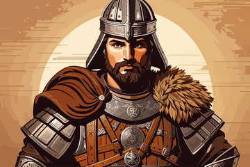 medieval germanic warrior illustration