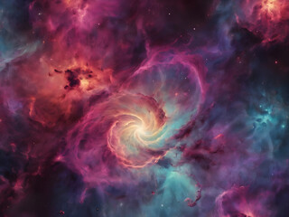 Nebula background with swirling colors