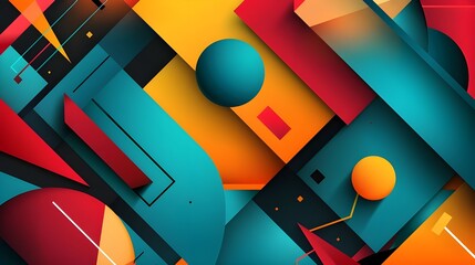 Vector illustration of overlapping abstract background color with modern geometric features for background banner template